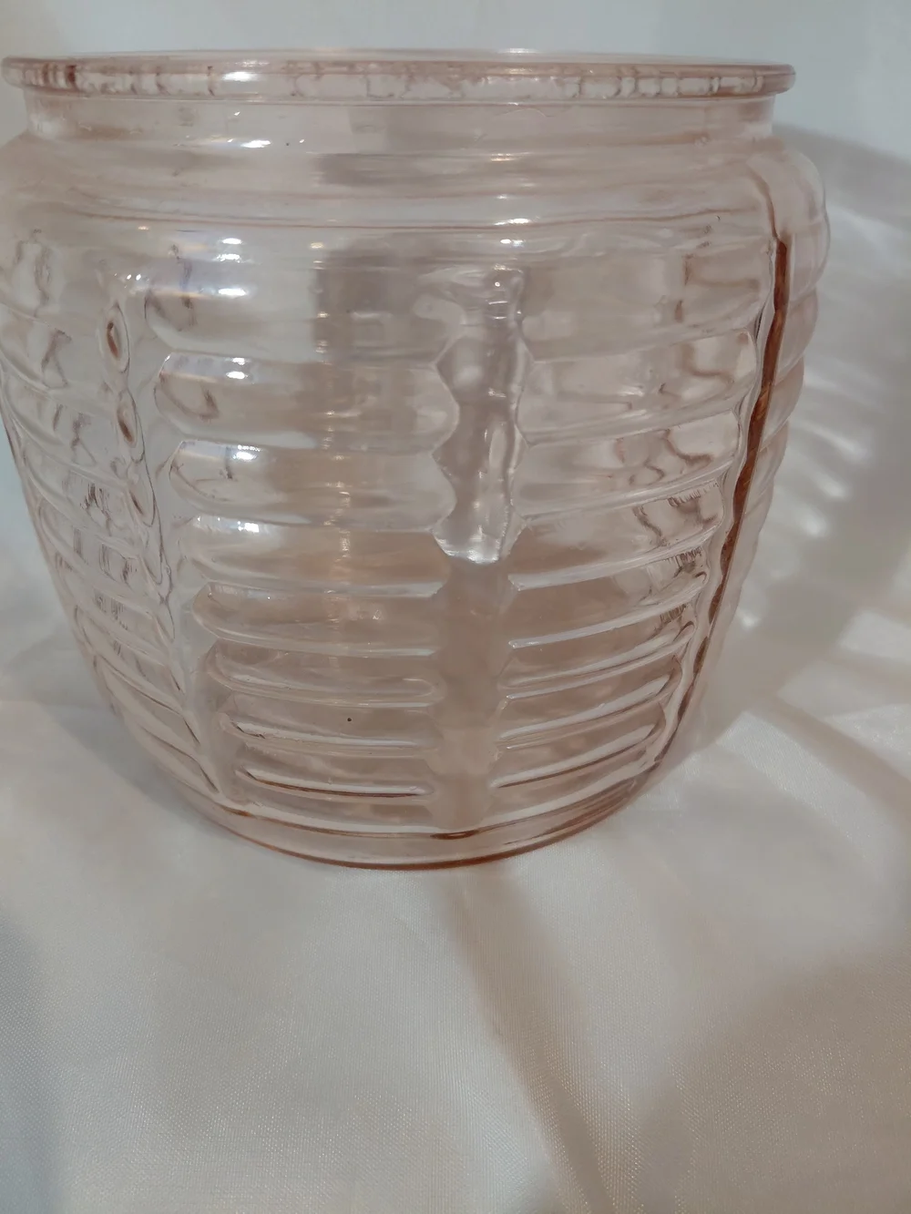 Anchor Hocking Pink Glass Cookie Jar with Lid